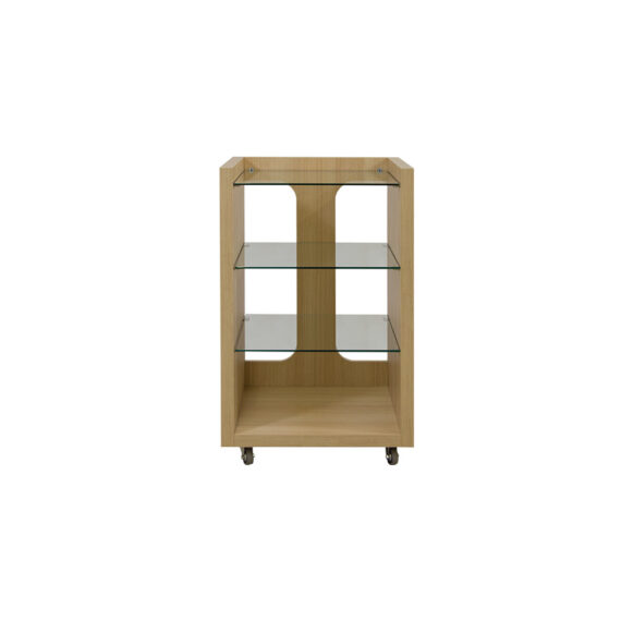 Drvena kolica sa 3 staklene police DELCRIS - Mikro.hr shop za kozmetičke salone